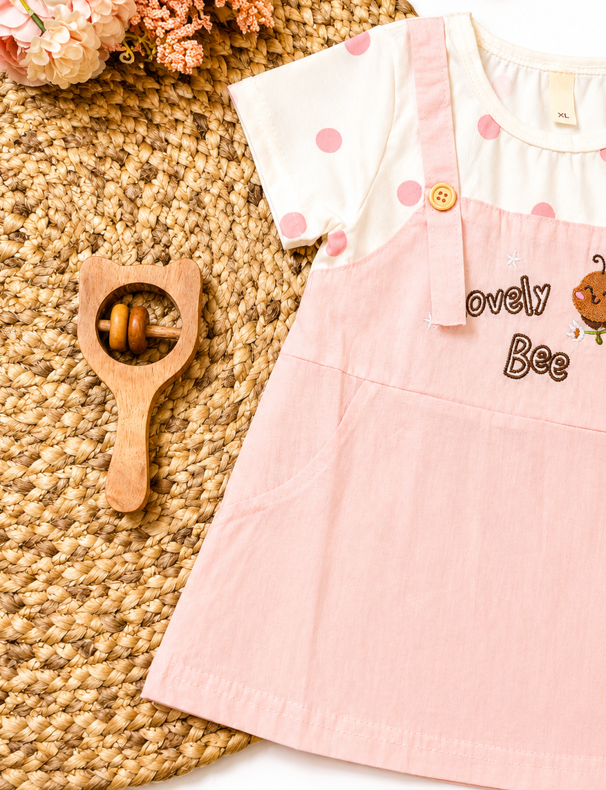 Bee Pinafore Dress Set