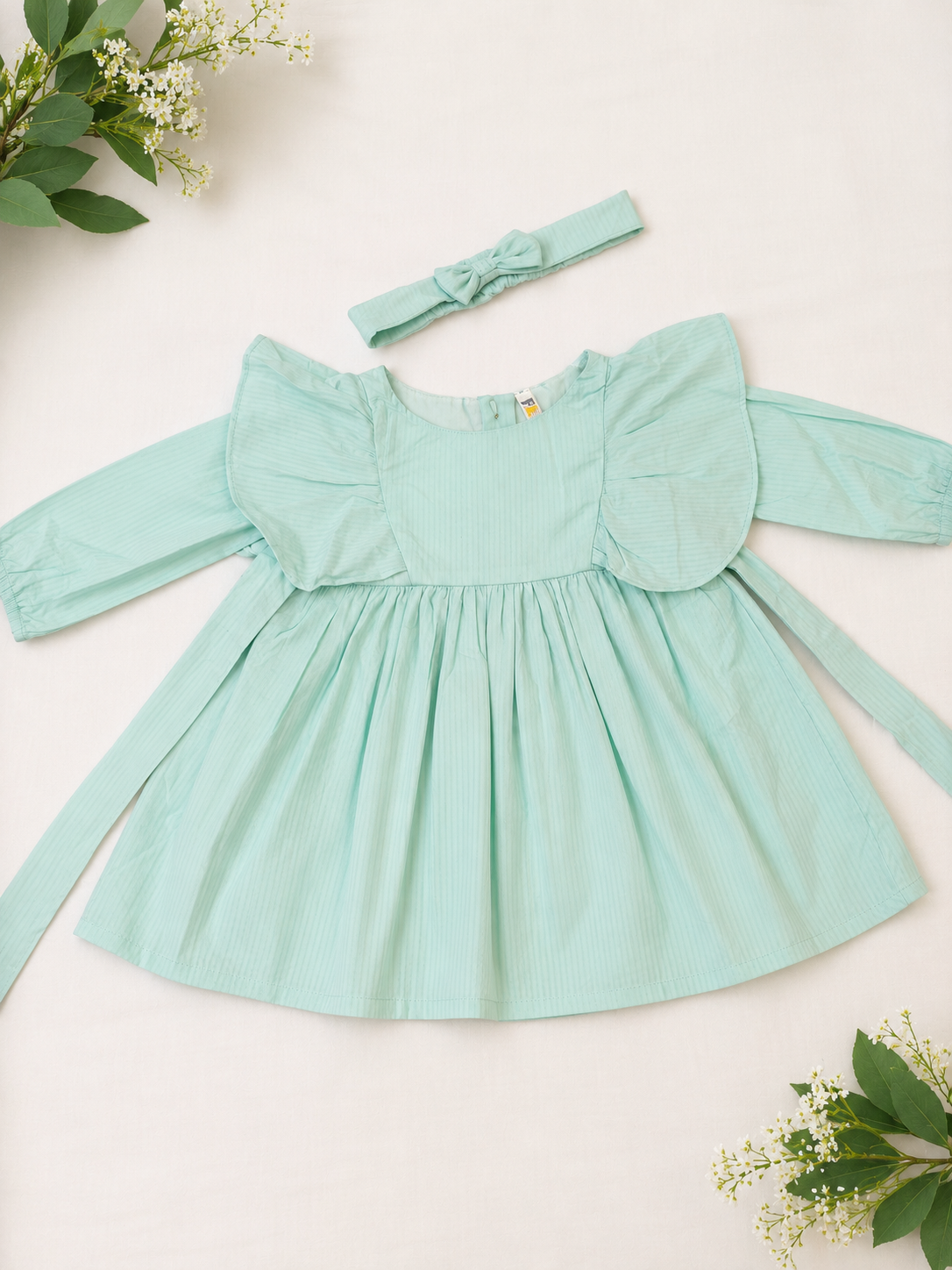 Sage Seersucker Dress Set