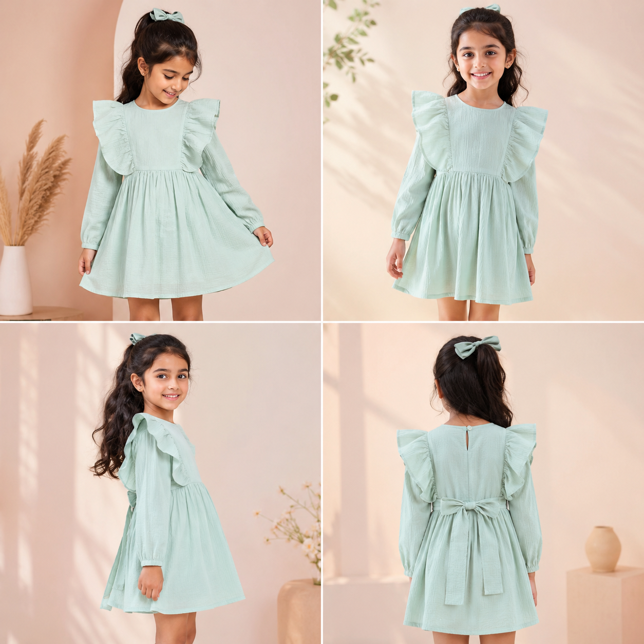 Sage Seersucker Dress Set